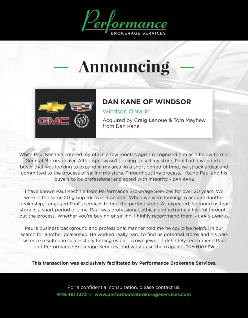 Dan Kane Chevrolet Cadillac Buick GMC of Windsor, Ontario Performance
