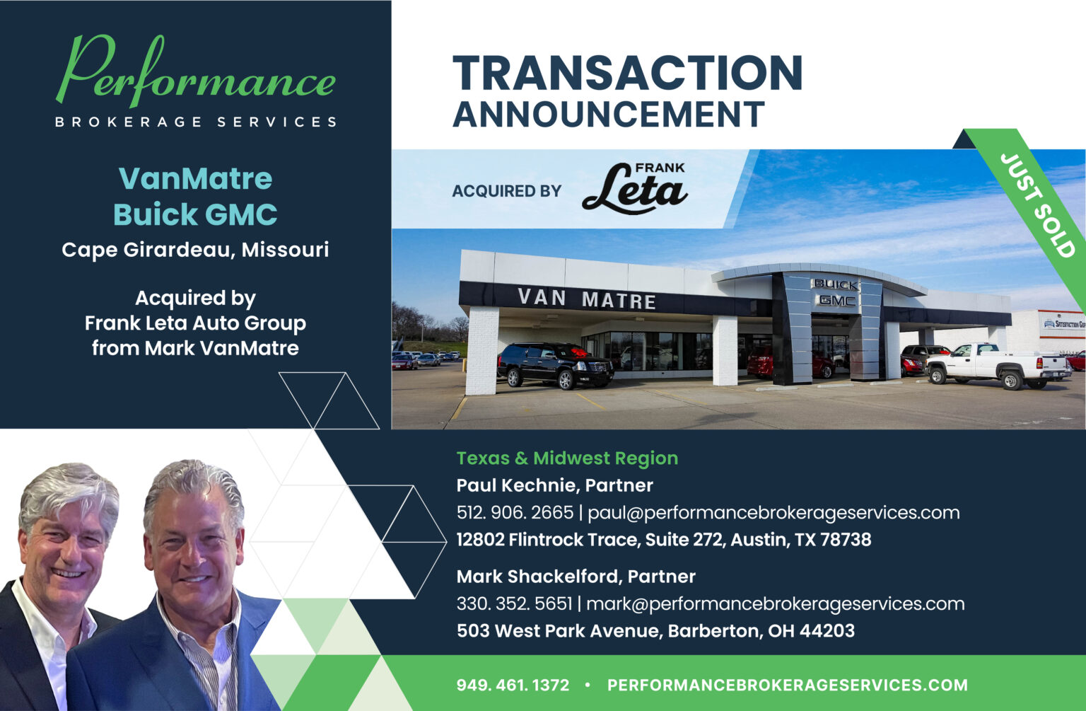 Frank Leta Auto Group Acquires VanMatre Buick GMC in Cape Girardeau