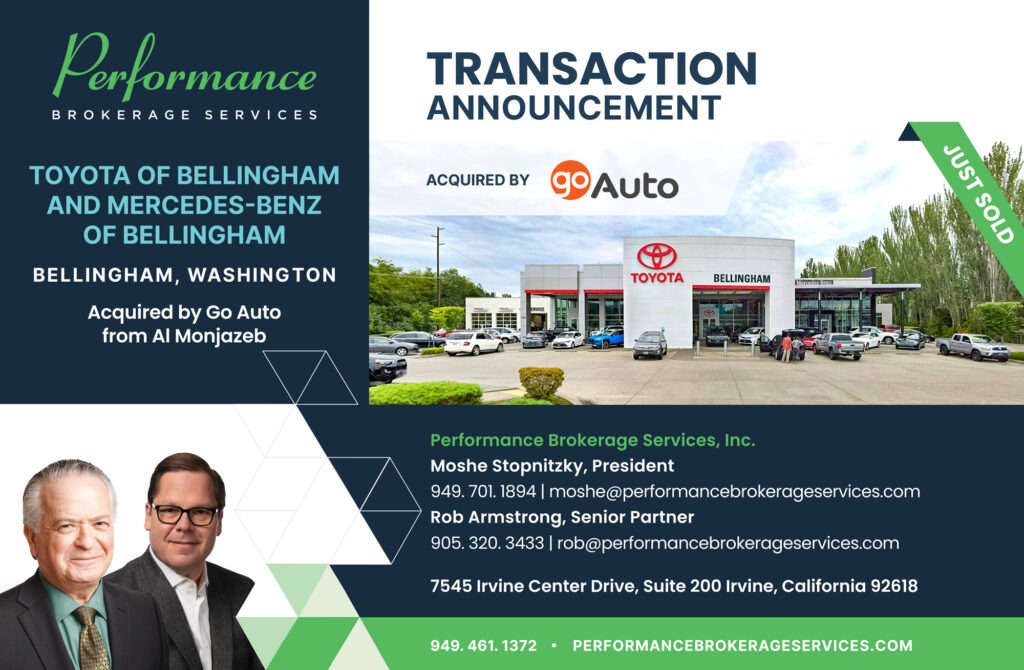 Go Auto Acquires Toyota of Bellingham and MercedesBenz of Bellingham