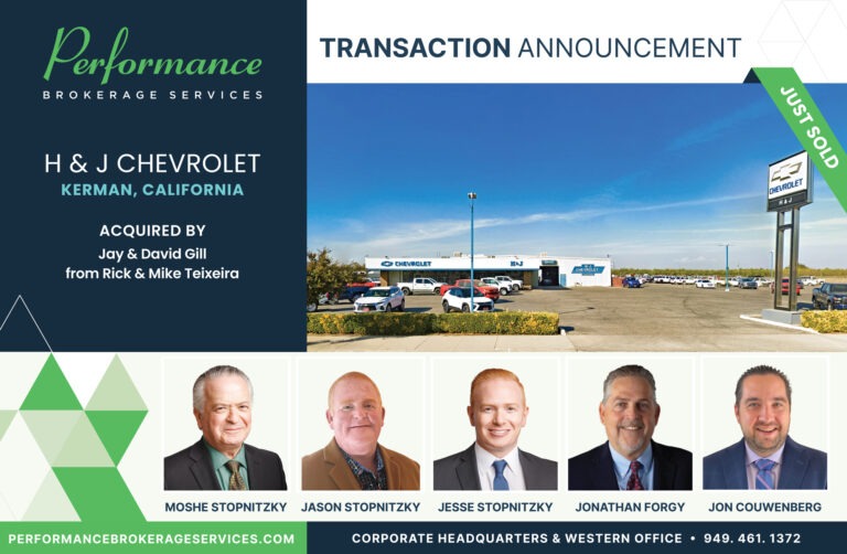 Gill Automotive Group Acquires H&J Chevrolet in Kerman, California From