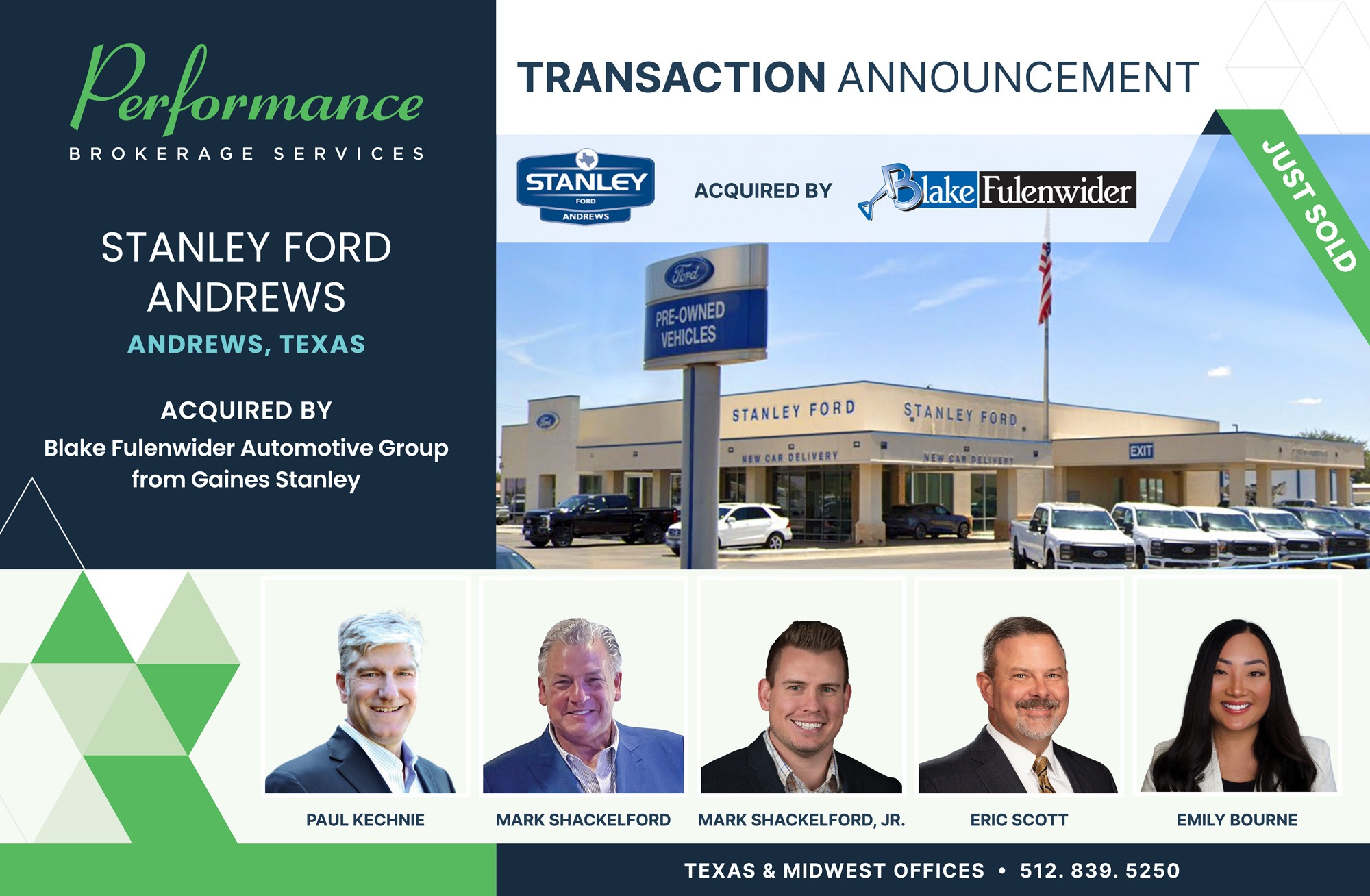 Stanley Ford sells to Blake Fulenwider with Performance Brokerage