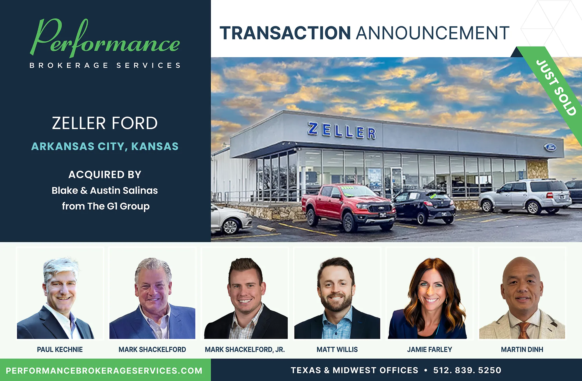 Zeller Ford Arkansas Kansas Sells To Blake And Austin Salinas From The G1 Group With Performance Brokerage