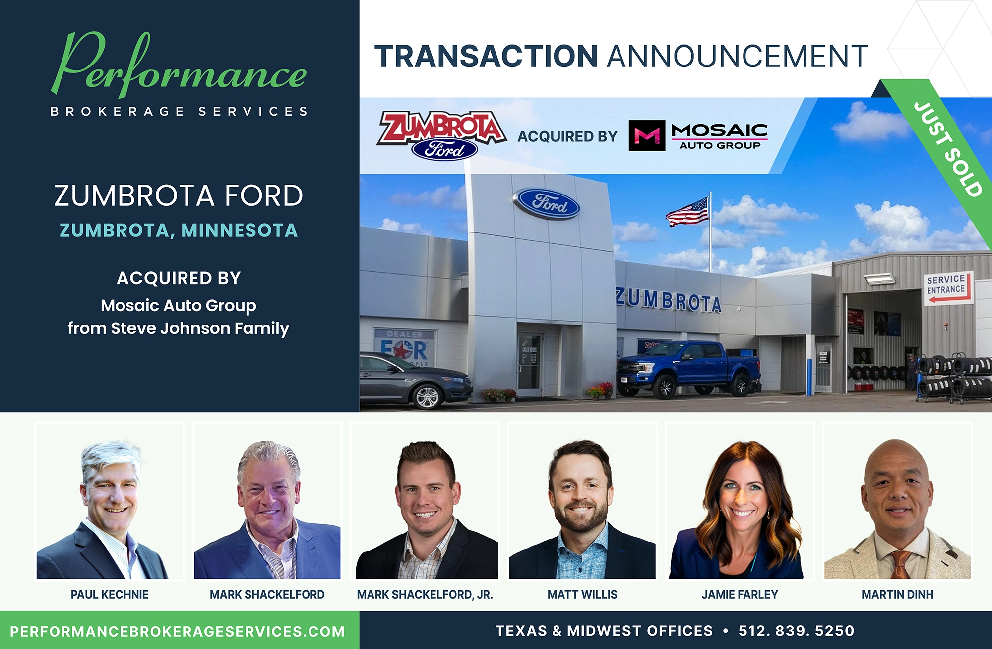 Mosaic Auto Group Acquires Zumbrota Ford In Zumbrota Minnesota