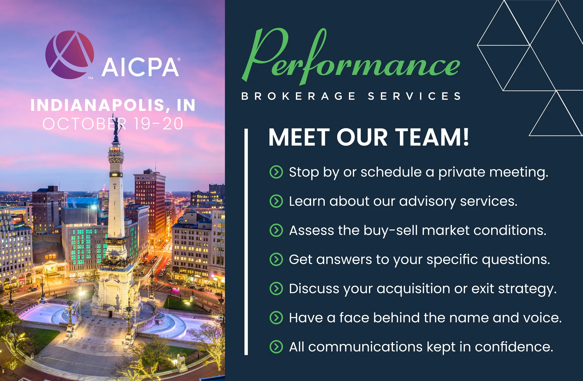 AICPA Conference - Performance Brokerage Services