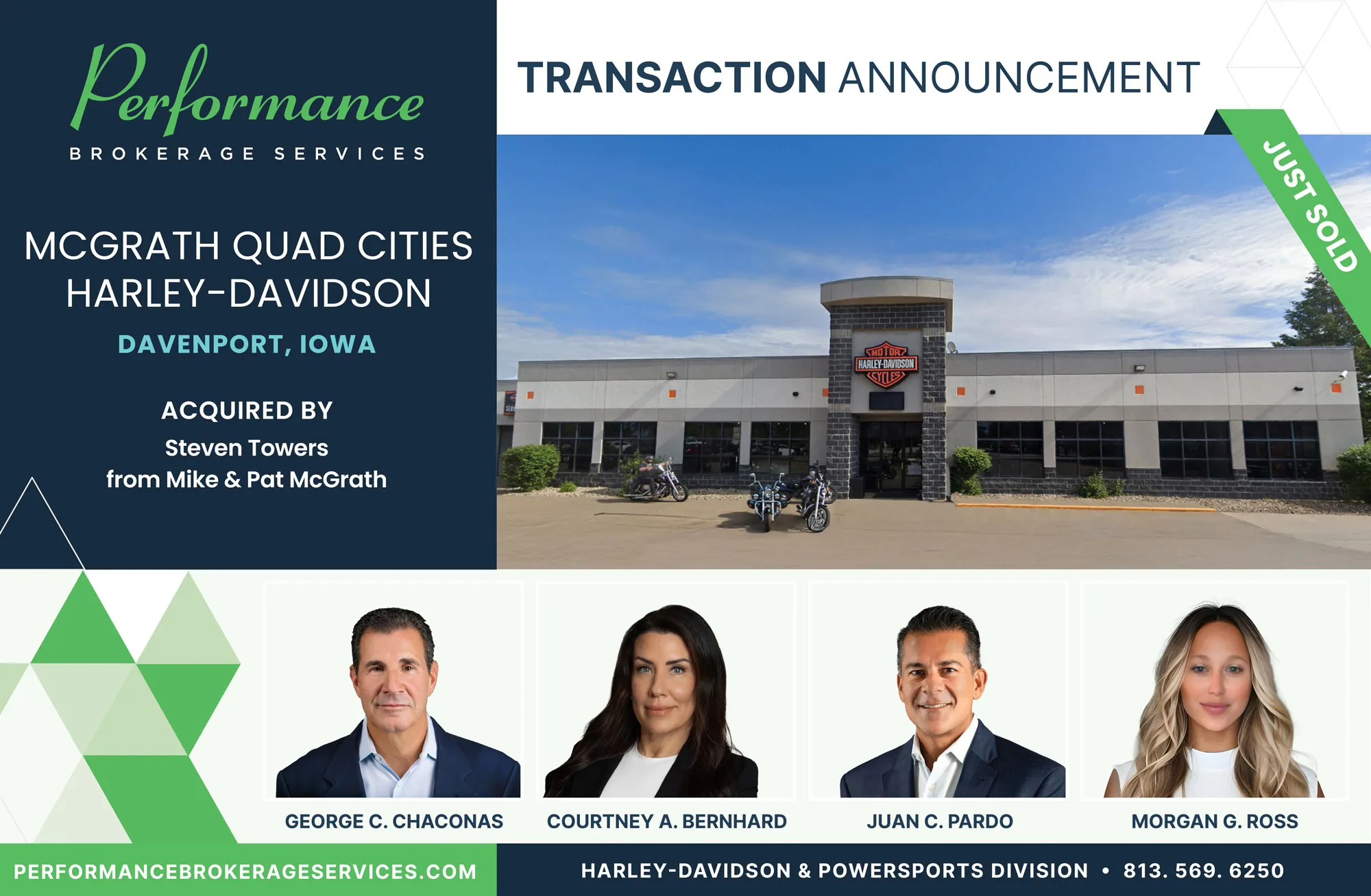 McGrath Quad Cities HD sells to Steven Towers with Performance Brokerage