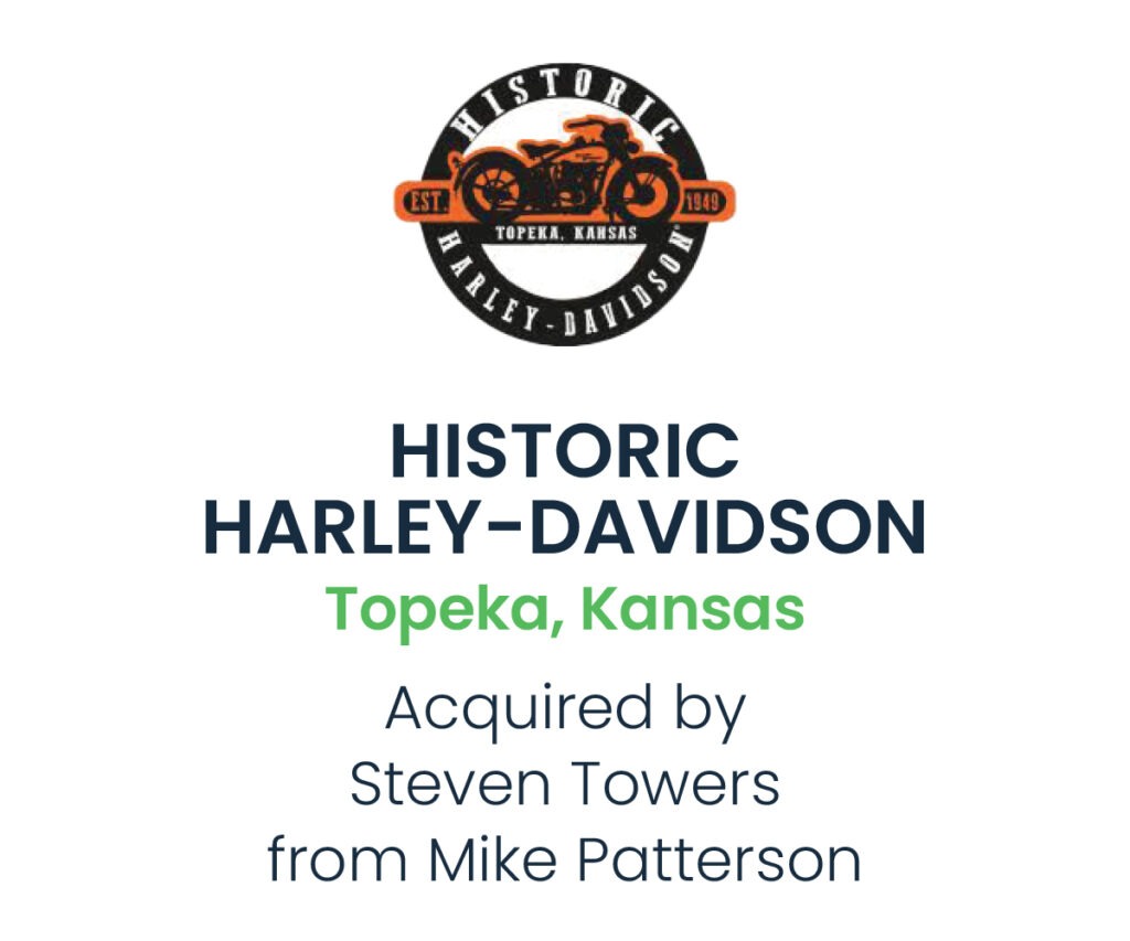 Historic Harley-Davidson dealership transaction completed by Performance Brokerage Services in Topeka, Kansas.
