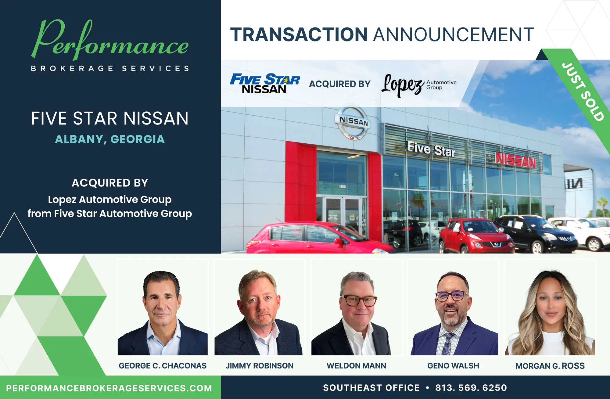 Five Star Nissan sells to Lopez Automotive Group with performance brokerage