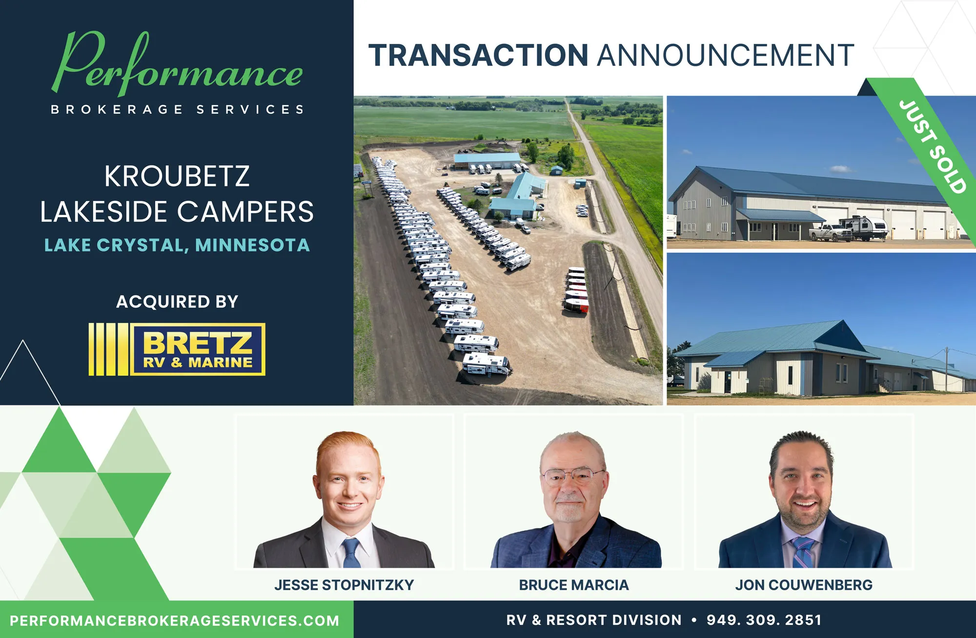 Kroubetz Lakeside Campers sells to Brandon Bretz