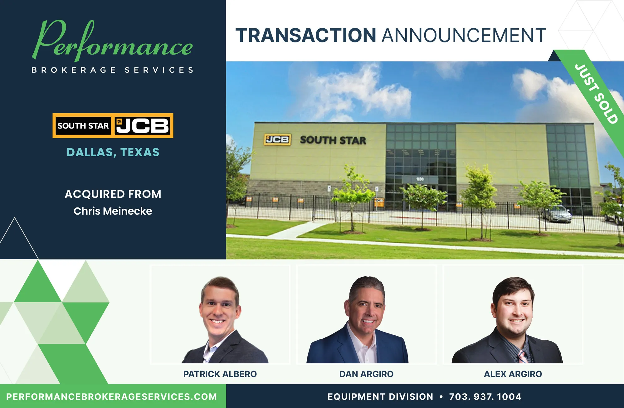 South Star JCB sells with performance brokerage