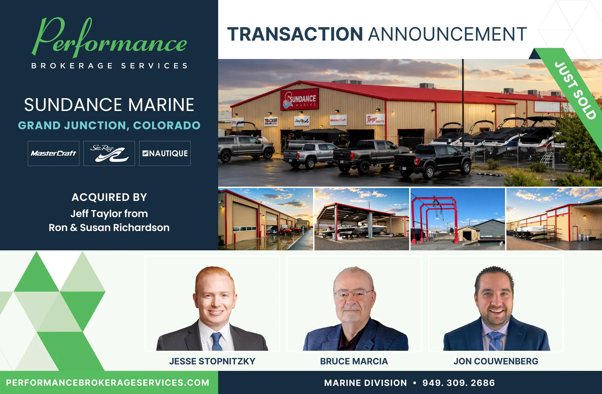 sundance marine sells to jeff taylor with performance brokerage