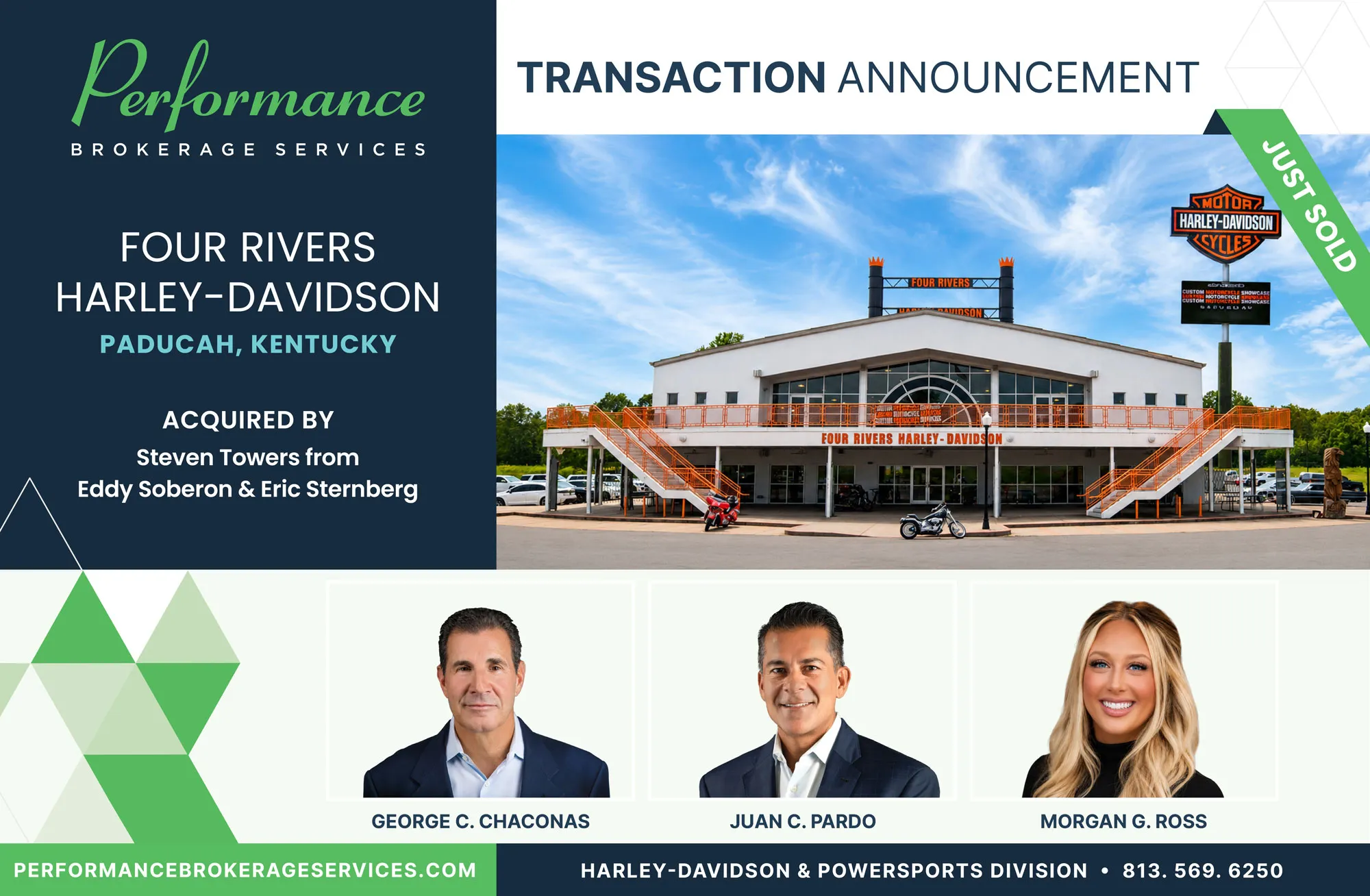 four rivers harley-davidson sells to steven towers with performance brokerage