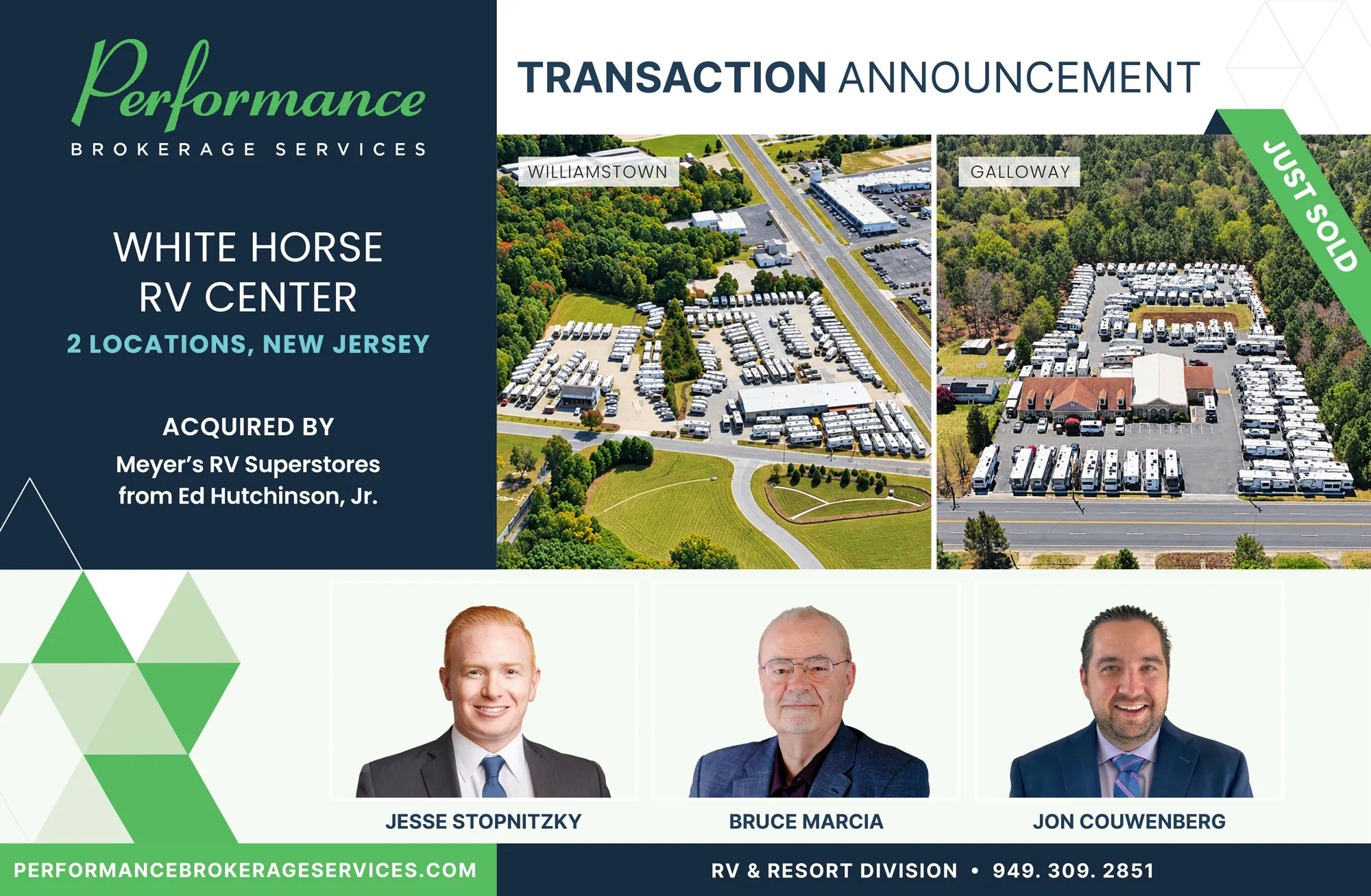White Horse RV Center sells to Meyer's RV Superstore with Performance Brokerage